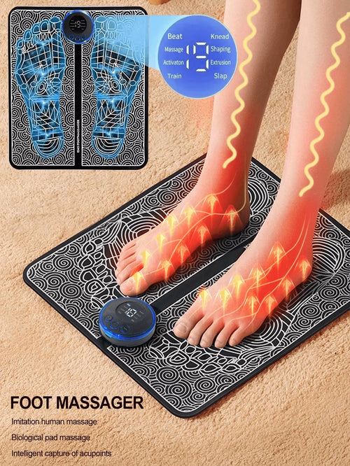 Revitalize Your Feet with the Fully Automatic EMS Foot Massager - Ultimate Relaxation & Therapy Device