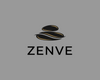 “Design a modern yet classic logo for a store named Zenve. Use clean sans-serif typography. Place a minimalist smooth pebble or wave icon above the text to represent calm and balance. Use a black and white color palette with subtle gold accents. Flat, elegant, timeless, premium retail brand. White background. Vector-style logo.”